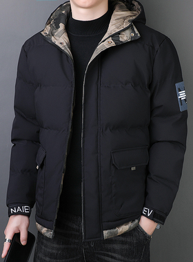 KUHE库赫冬季保暖加厚棉衣连帽休闲加绒棉服宽松休闲显瘦港风外套