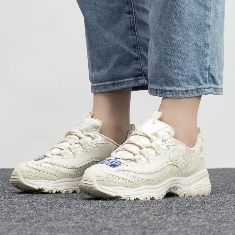 Skechers斯凯奇女鞋珠珠熊珍珠休闲运动熊猫鞋厚底老爹鞋149463