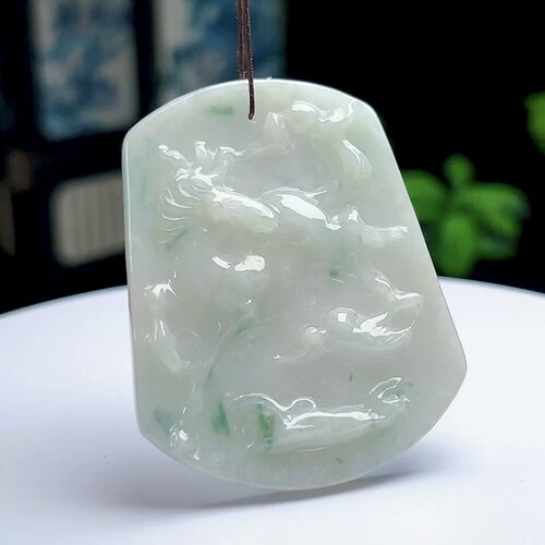 天然翡翠十二生肖马玉坠缅甸料A货玉石冰飘花马牌吊坠马到成功