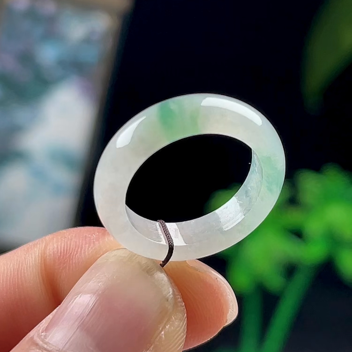 14号冰飘花翡翠玉戒圈男女缅甸料老坑玉石戒指保真天然A货玉指环