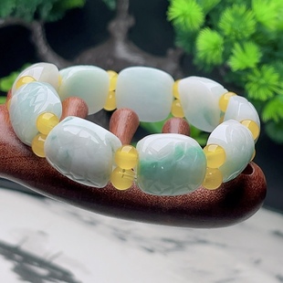 天然缅甸A货翡翠手链富甲天下龟甲招财手串龟壳手串玉石龟甲手牌