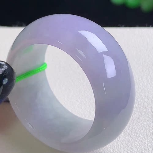 26号天然A货翡翠淡紫戒指正品缅甸料玉石戒圈男女款玉指环指圈