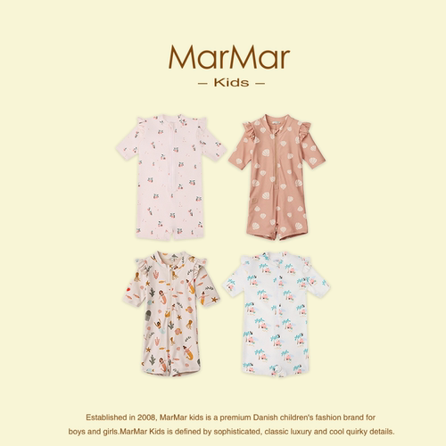 丹麦女童泳衣连体夏季抗氯泳装