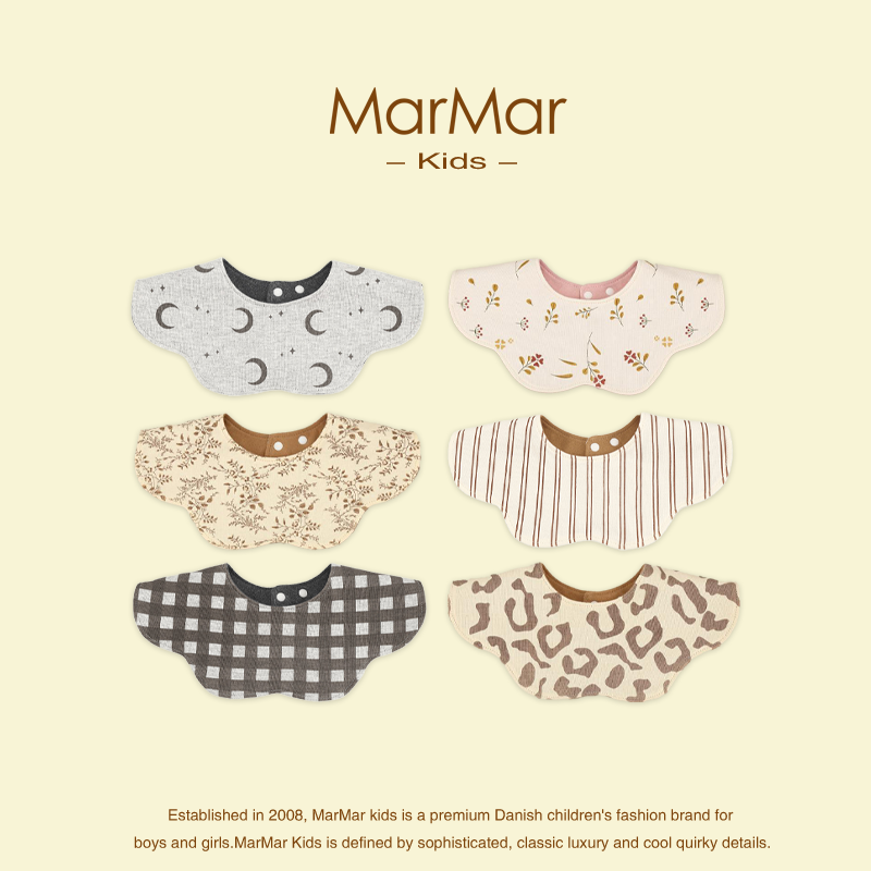 丹麦MARMAR KIDS婴儿口水巾双面两用纯棉围嘴新生儿宝宝围兜0-2岁,婴童用品,口水巾,淘宝优惠券,粉丝福利购,淘宝优惠卷