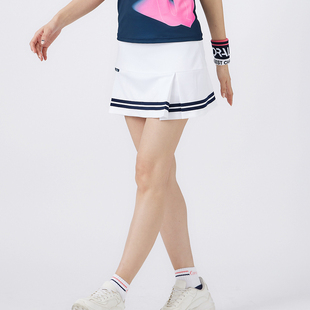 可莱安新款速干羽毛球服裤裙女2024韩国进口透气短裙白色运动裙裤