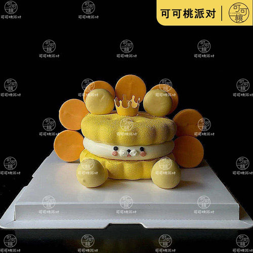 狮子座慕斯蛋糕emoji饼干硅胶模
