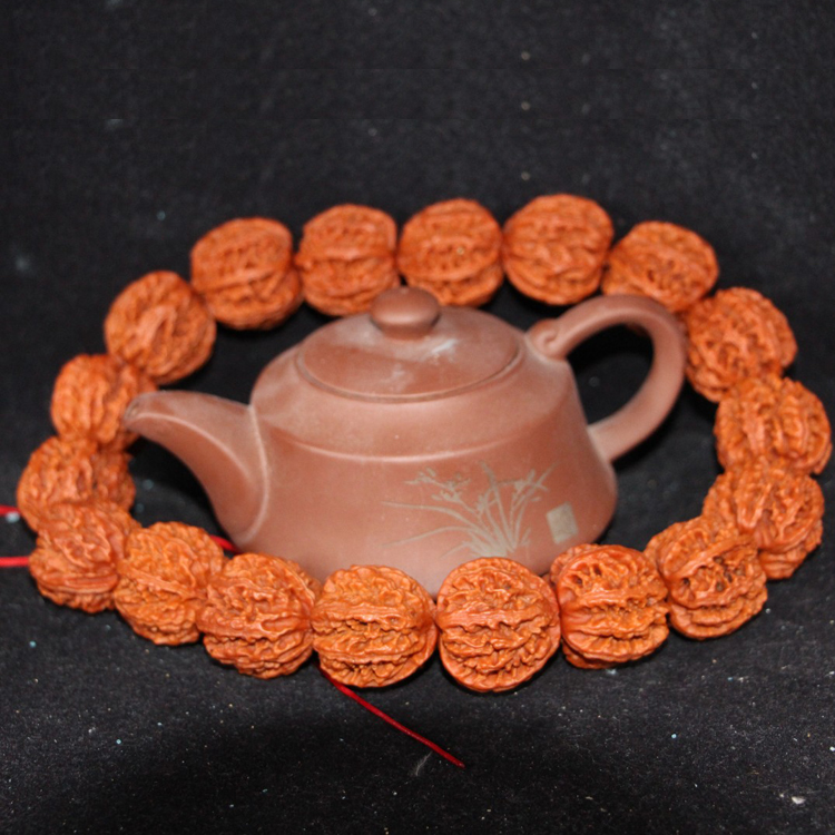 野生包浆绣球京八棱核桃手串文玩把件手持精选卦瓷大正圆送礼老人