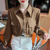 夹克外套女秋季 2024年新款 高级感小个子长袖 工装 百搭显瘦短款 上衣