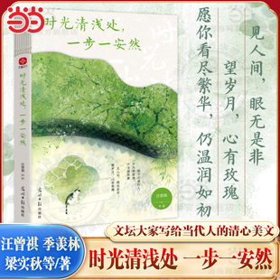 当当网 时光清浅处 一步一安然 汪曾祺季羡林梁实秋等写给当代人的清心美文 愿每个为生活奔波的人都能心有所定温润如初 现代文学
