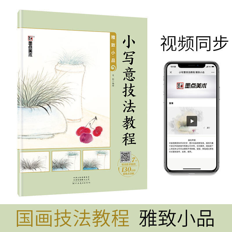 墨点美术 小写意技法教程雅致小品初学者零基础入门名师教学频讲解