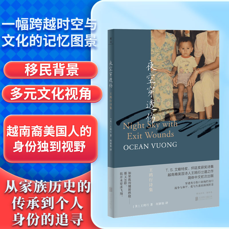 当当网 夜空穿透伤：王鸥行诗集 [美]王鸥行/著 何颖怡/译 北京联合出版有限公司 正版书籍