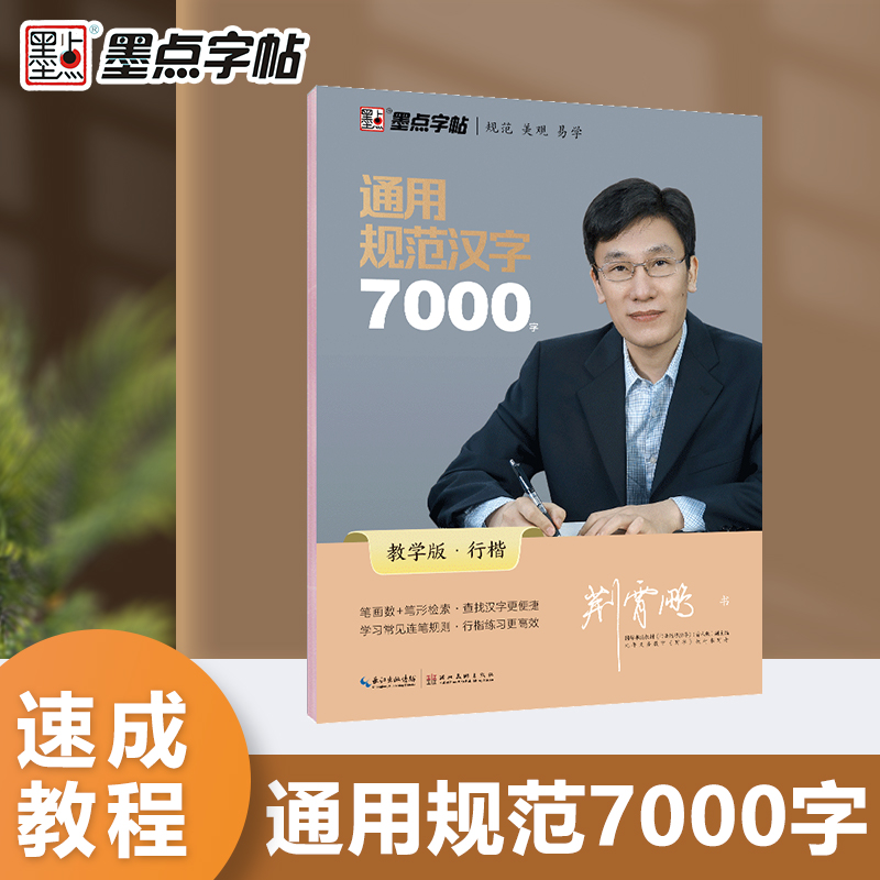 墨点字帖 通用规范汉字7000字行楷荆霄鹏技法训练男女漂亮字初学者临摹硬笔书法练字帖