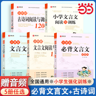 小升初文言文阅读与训练120篇 涵盖小学生语文课本的诵读篇目 大字护眼文言文小学生必背走进文言文小学初中必背古诗文言文