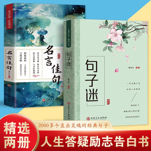 全2册名言佳句 名人名言大全书小学初中经典 语录格言作文写作素材好词好句好段大全青少年语文佳句摘抄 句子迷