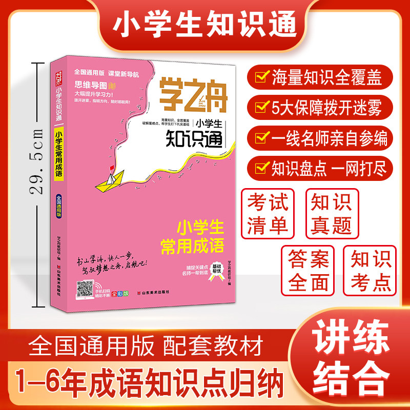 学之舟知识通小学生常用成语资料训练题教辅练习册 小升初语文基础知识大全 小升初必背考点真题详解工具书图片