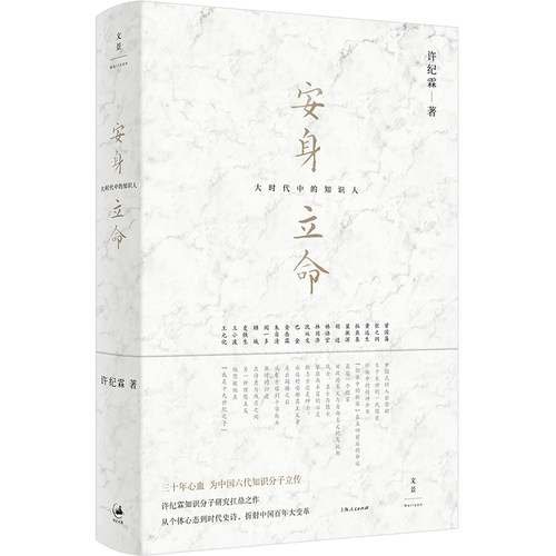 【当当网】安身立命 大时代中的知识人 许纪霖知识分子研究扛鼎之作 从个体心态到时代史诗，折射中国百年大变革 正版书籍