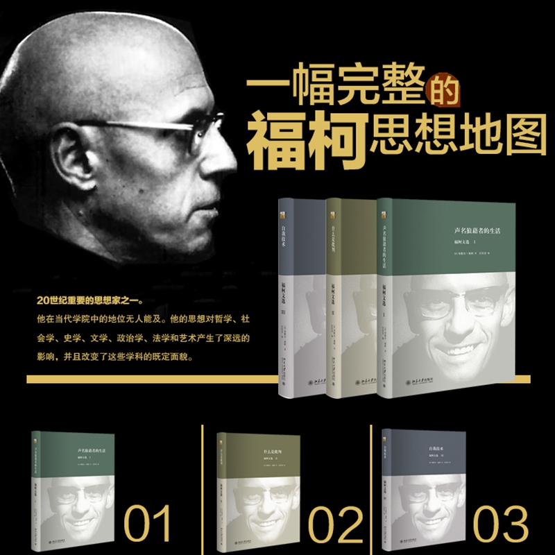 【当当网】福柯文选(新全三册套装) 20世纪重要的思想家福柯作品 对人文社科学术产生了深远的影响 北京大学出版社 正版书籍