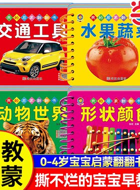 撕不烂的宝宝早教书翻翻书