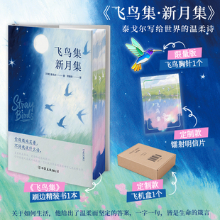 当当网 飞鸟集 泰戈尔著【精装刷边+飞鸟胸针+镭射明信片+飞机盒发货】泰戈尔写给世界的温柔诗 外国文学小说随笔世界名著正版畅销