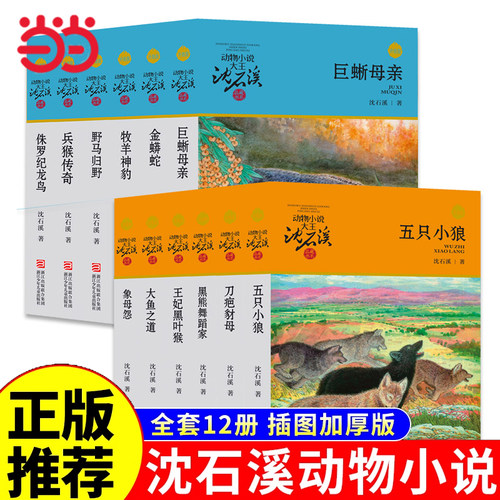 沈石溪动物小说全集全套12册橙蓝