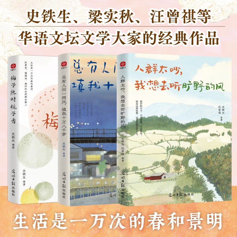人群太吵，我想去听旷野的风+总有人间一两风，填我十万八千梦+梅子熟时栀子香（套装3册）