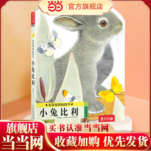 当当网 乐乐趣亮丽精美触摸书系列 3岁婴幼儿宝宝手指触摸书儿童早教启蒙认知洞洞翻翻推拉书感官训练动物故事书 小兔比利0