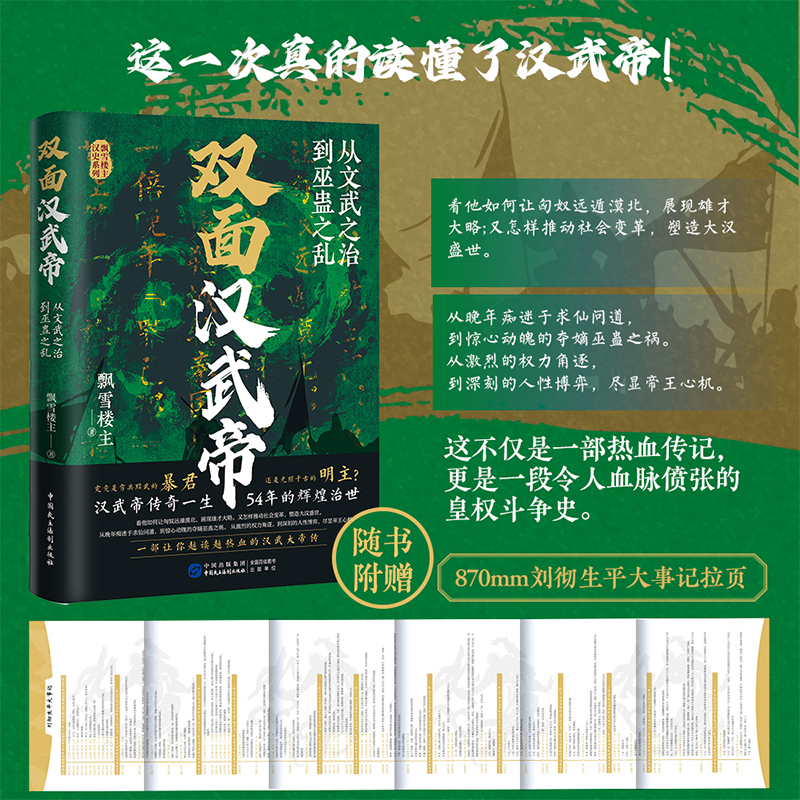 双面汉武帝:从文武之治到巫蛊之乱(不止军事、财政和外交 还有权力的争夺和人性的较量，赠刘彻生平大事记超长拉页）