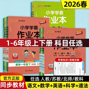 暑假同步训练达标测试 新小学学霸作业本语文数学英语科学道德与法治一1二2三3四4五5六6年级上下册人教北师版 当当网正版 2026春季
