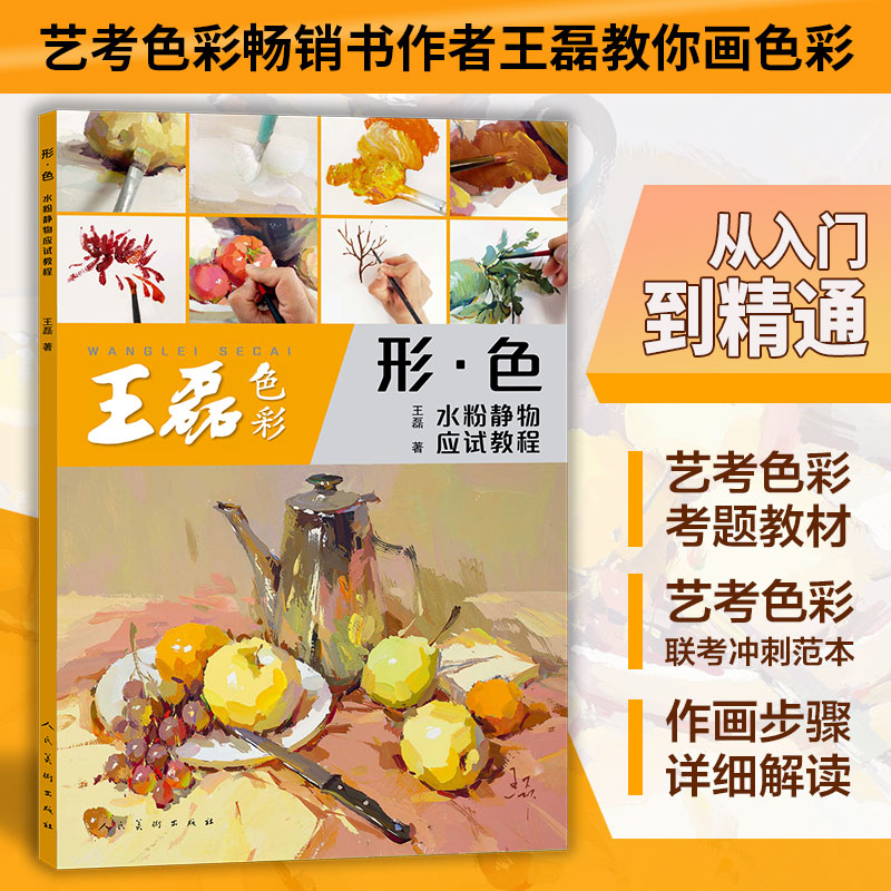 当当网 形 色 水粉静物应试教程 王磊著 艺术美术技法绘画图书籍人民美术出版社 水粉画画面基调色彩基础知识写生