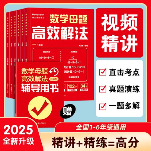 2025新 小学数学母题高效解法一二三年级解题大招重难点专项突破数学母题解题技巧秘籍练习题思维