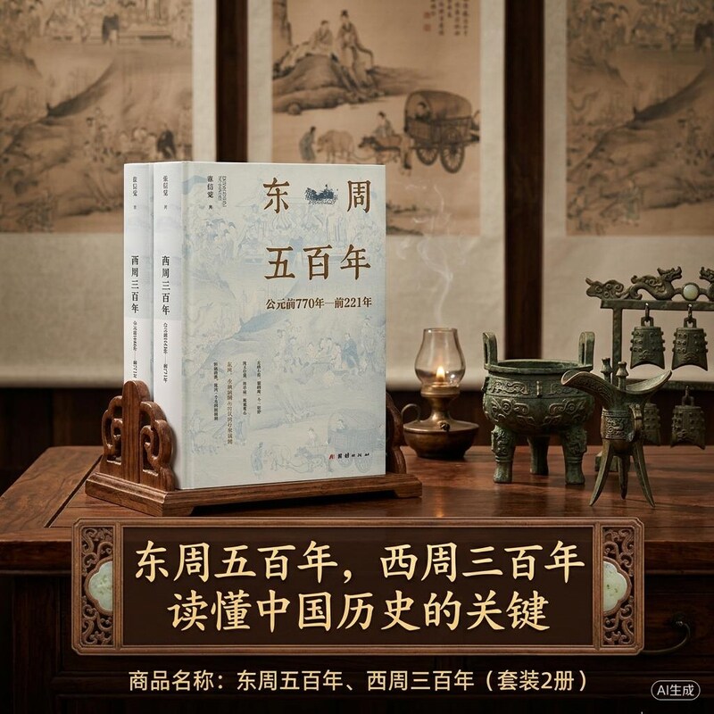 当当网 东周五百年+西周三百年（周朝史话） 张信觉 团结出版社 正版书籍 - 实物图