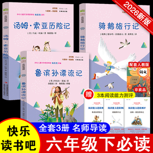 快乐读书吧小学生六年级下册指定阅读鲁滨逊漂流记汤姆索亚历险记骑鹅旅行记套装上册童年小英雄雨来爱的教育课外阅读书