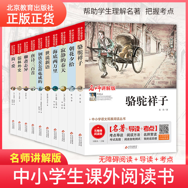 当当 中学生课外阅读任选初中骆驼祥子朝花夕拾西游记海底两万里钢铁是怎样炼成的简爱给青年的十二封信傅雷家书怎么看?