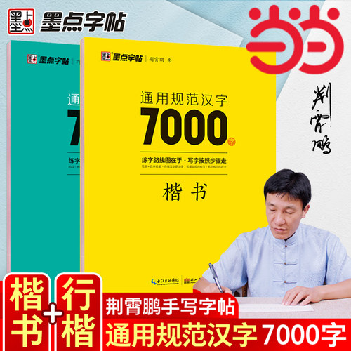 墨点字帖荆霄鹏行楷字帖正楷书通用规范汉字7000字常用字楷体字帖初学者硬笔书法教程初中高中生成人男女生字体漂亮行书入门练字本