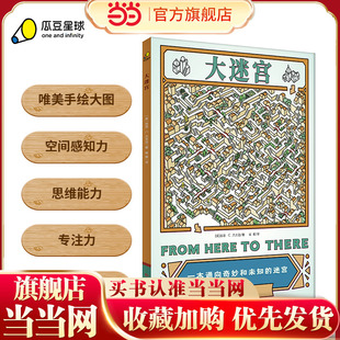 当当正版 大迷宫（随书附赠可擦笔）多类型立体迷宫大合集，培养专注力、思考分析及判断力、逻辑推理能力，3-6岁迷宫游戏书
