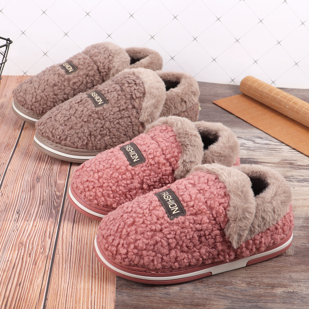 全包跟保暖居家棉拖鞋