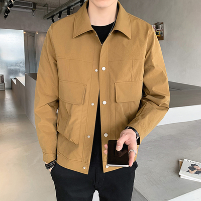 帅气修身男士衬衣外套 简单韩式流行夹克DS-A329-JK2818-P85