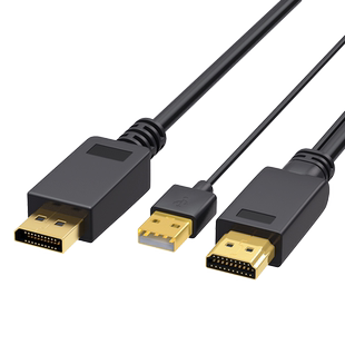 腾飞hdmi转dp线转换头笔记本电脑主机接显示器电视高清4k60Hz连接