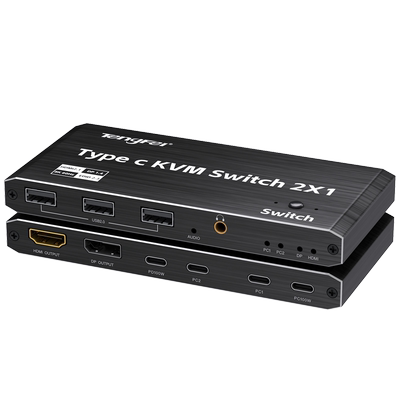 typec转hdmi+dpkvm切换器8K快充