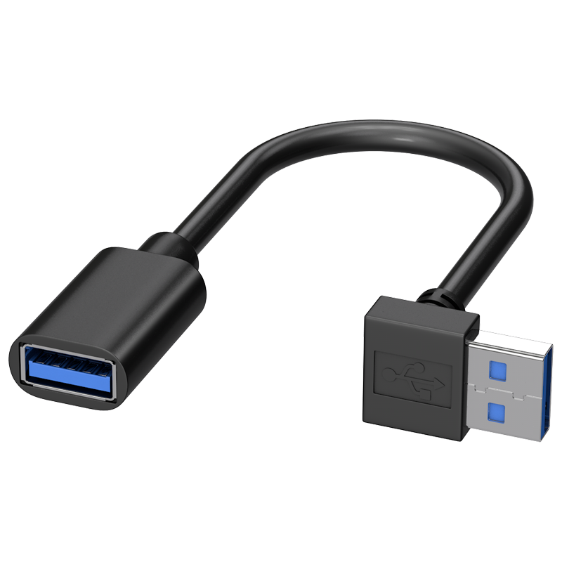 腾飞usb3.0延长线90度上下左右弯头USB公对母直角数据线打印机鼠标键盘优u盘电脑连接线加长转接头