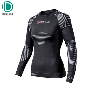 丹浪优能专业压缩衣男女无缝运动紧身衣长袖吸湿速干跑步健身服