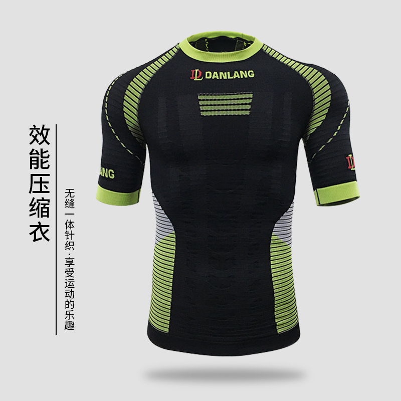 新款效能无缝t恤跑步健身压缩衣