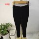 韩媛6653九分踩脚太空棉小黑裤 撞色腰秋冬加绒保暖打底外穿舒适
