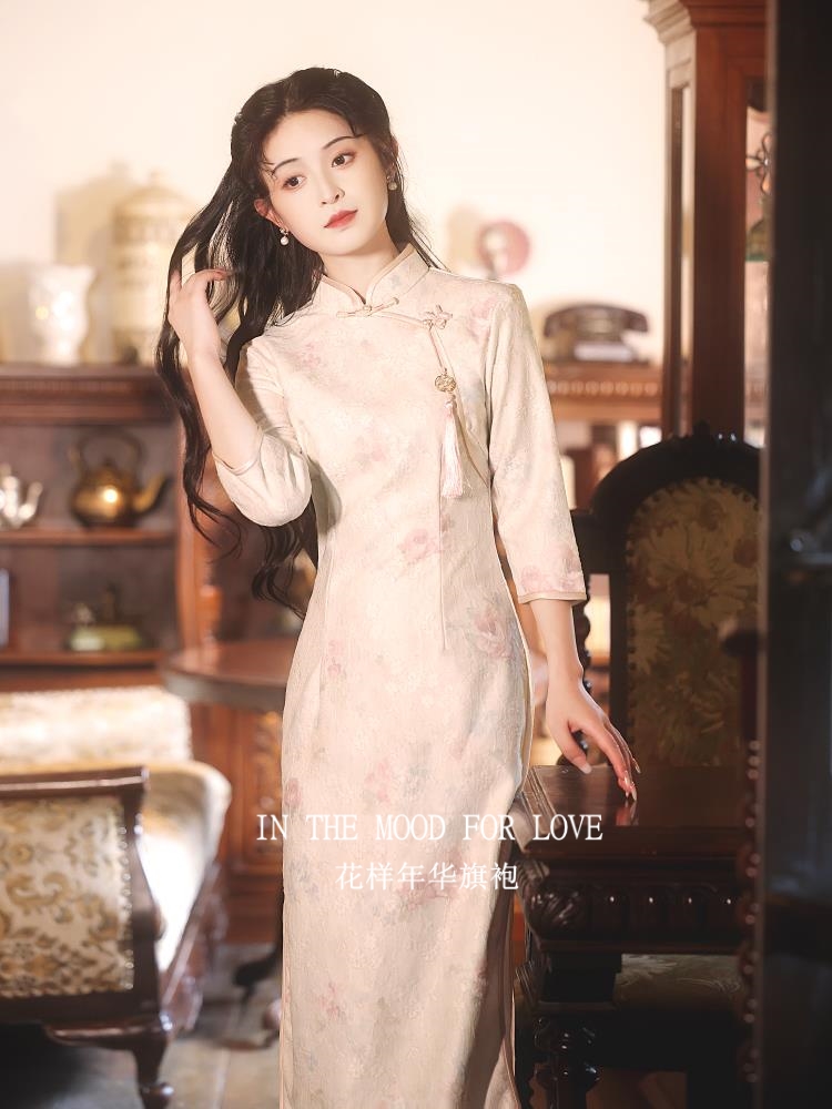 【花样年华旗袍】2025长款年轻改良气质复古高端连衣裙新中式民国