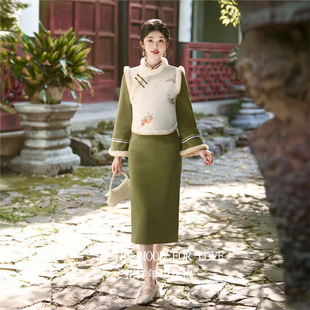 四小姐花样年华旗袍女新中式小个子冬装加厚冬天少女风日常可穿