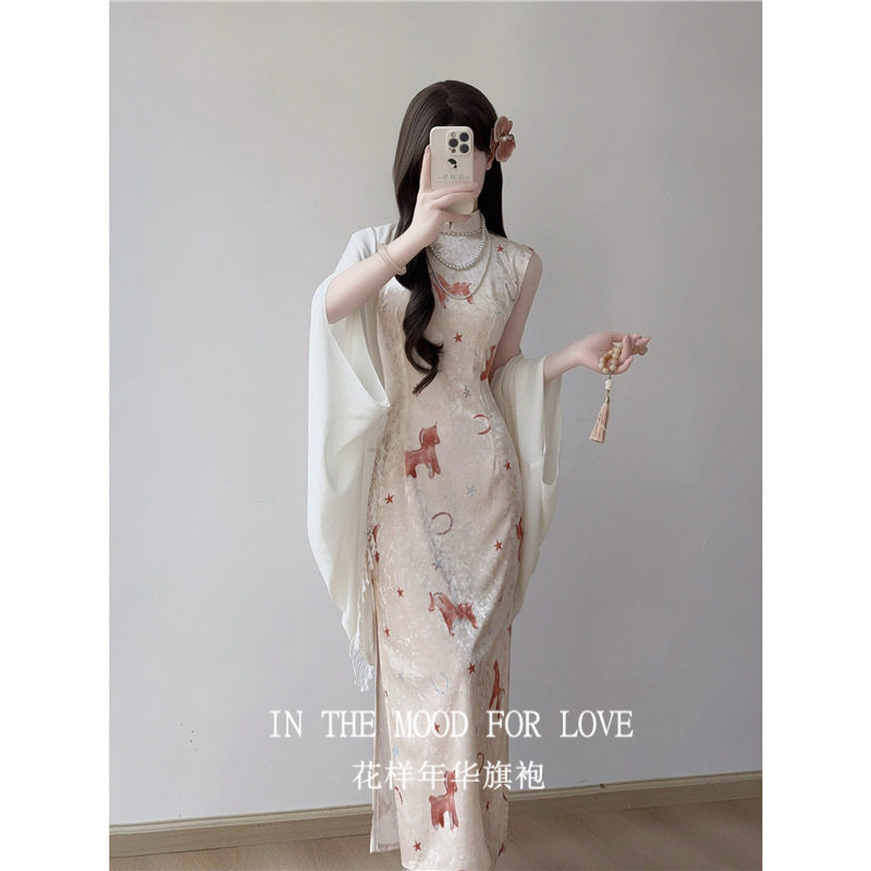 四小姐花样年华旗袍2026新款气质高端夏季小马连衣裙修身国风女