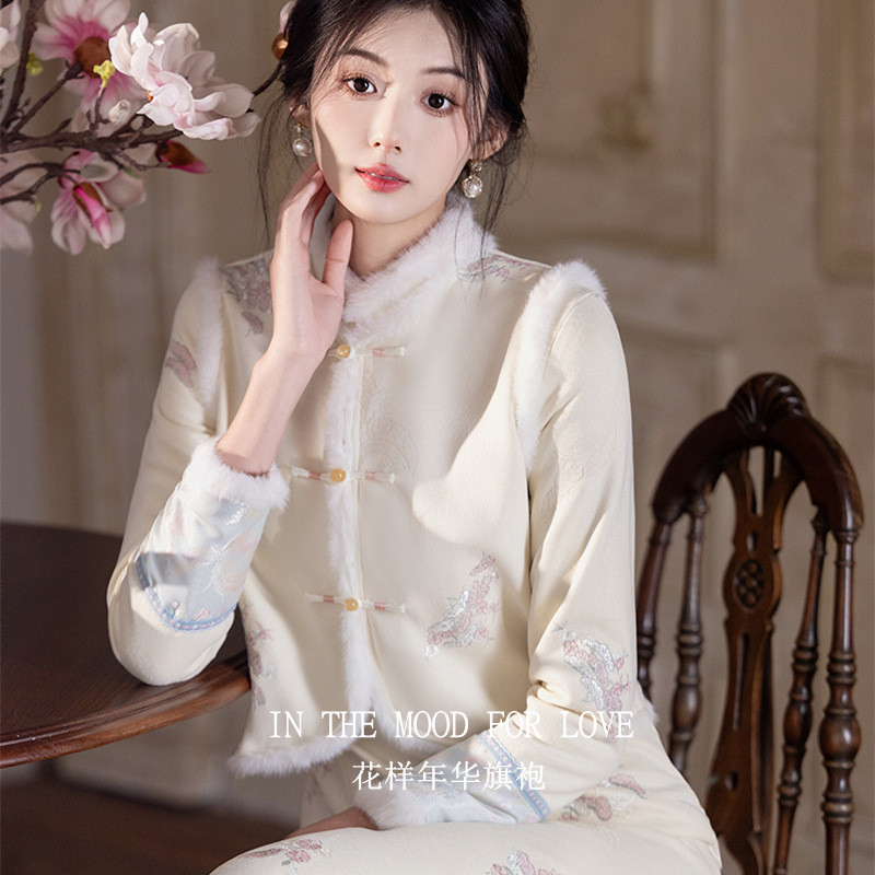 2025新款加绒保暖连衣裙