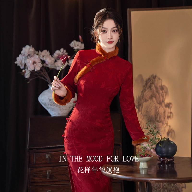 新中式年轻款秋冬加绒敬酒服