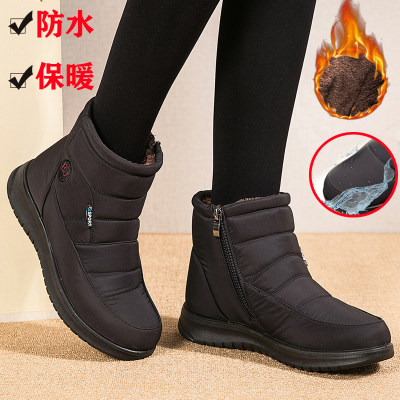 冬季新款雪地靴女保暖妈妈短靴防水防滑女靴子加绒加厚大码女棉鞋