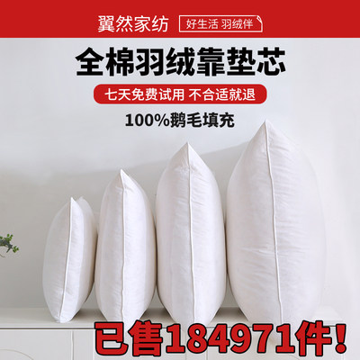 羽绒抱枕芯羽毛内胆鹅毛枕芯